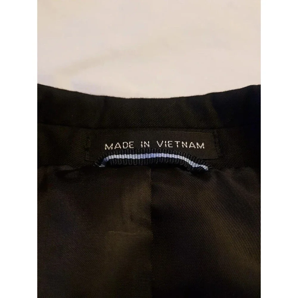 Tommy Hilfiger Mens Blazer Size R 46 Sport Jacket Two Button Black Suit Wedding